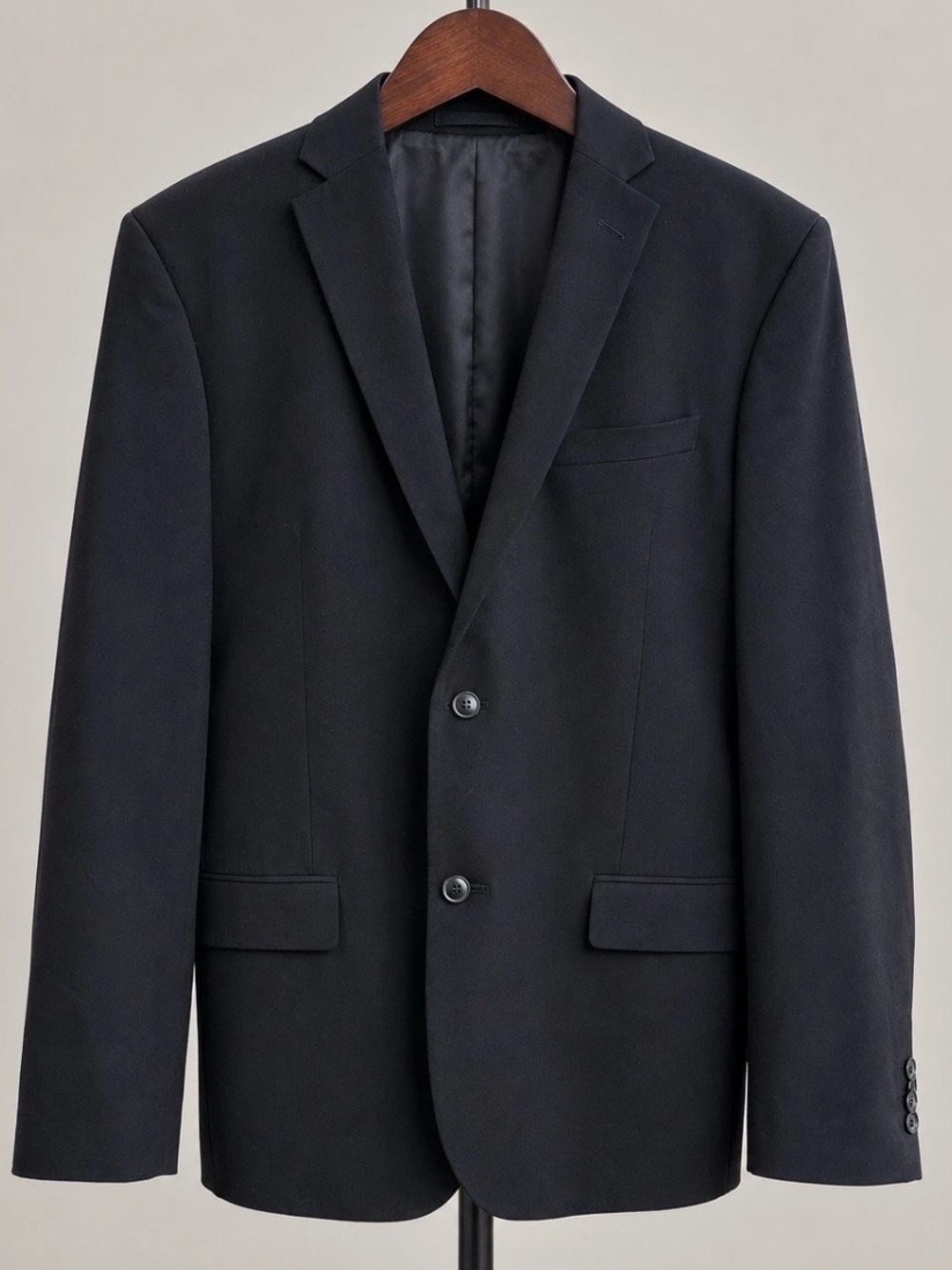 Ben Sherman Blazer Men 44R Black Stretch 2 Button Suit Jacket